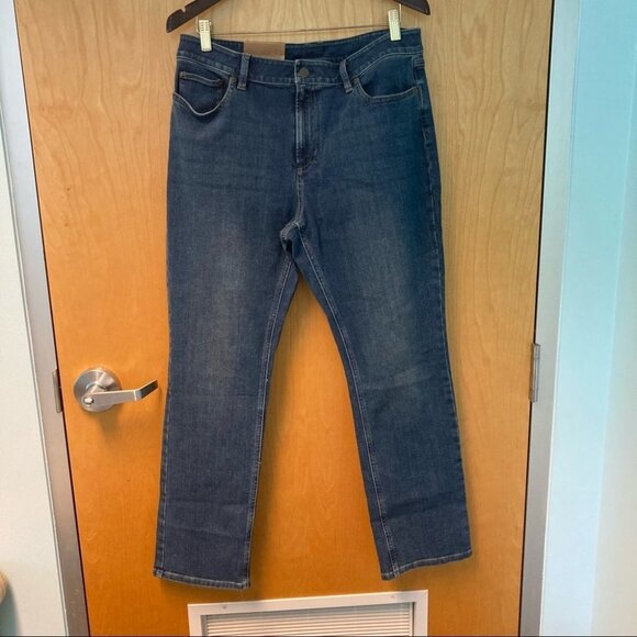 LL BEAN Sz 14R Jeans Favorite Fit Dark Wash  Straight Leg NWT - Picture 1 of 5